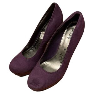 Brash Purple Faux Suede Stiletto Platform High Heels Women's Size 9